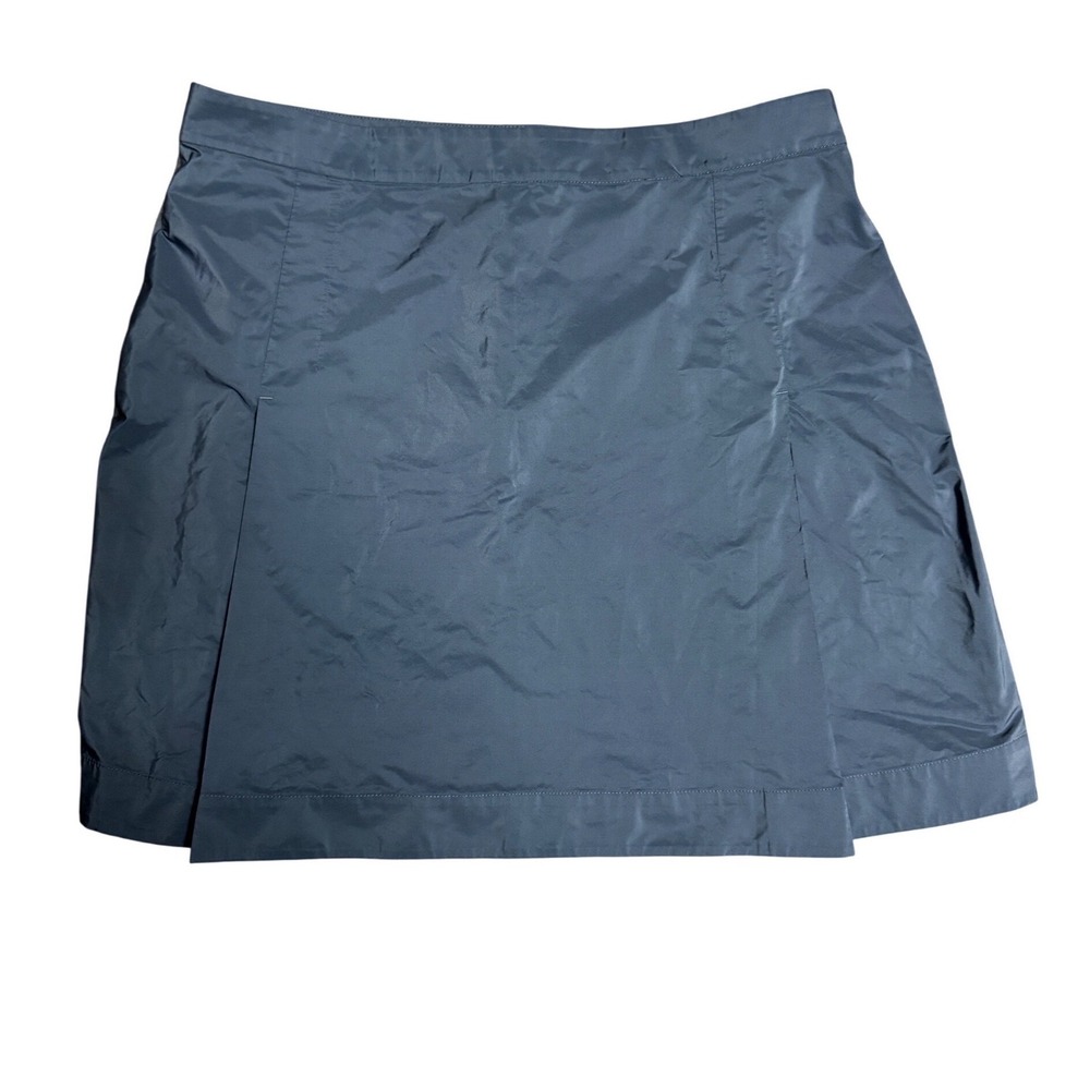 COS Blue Technical Mini Skirt Front Pleat Detail Size M